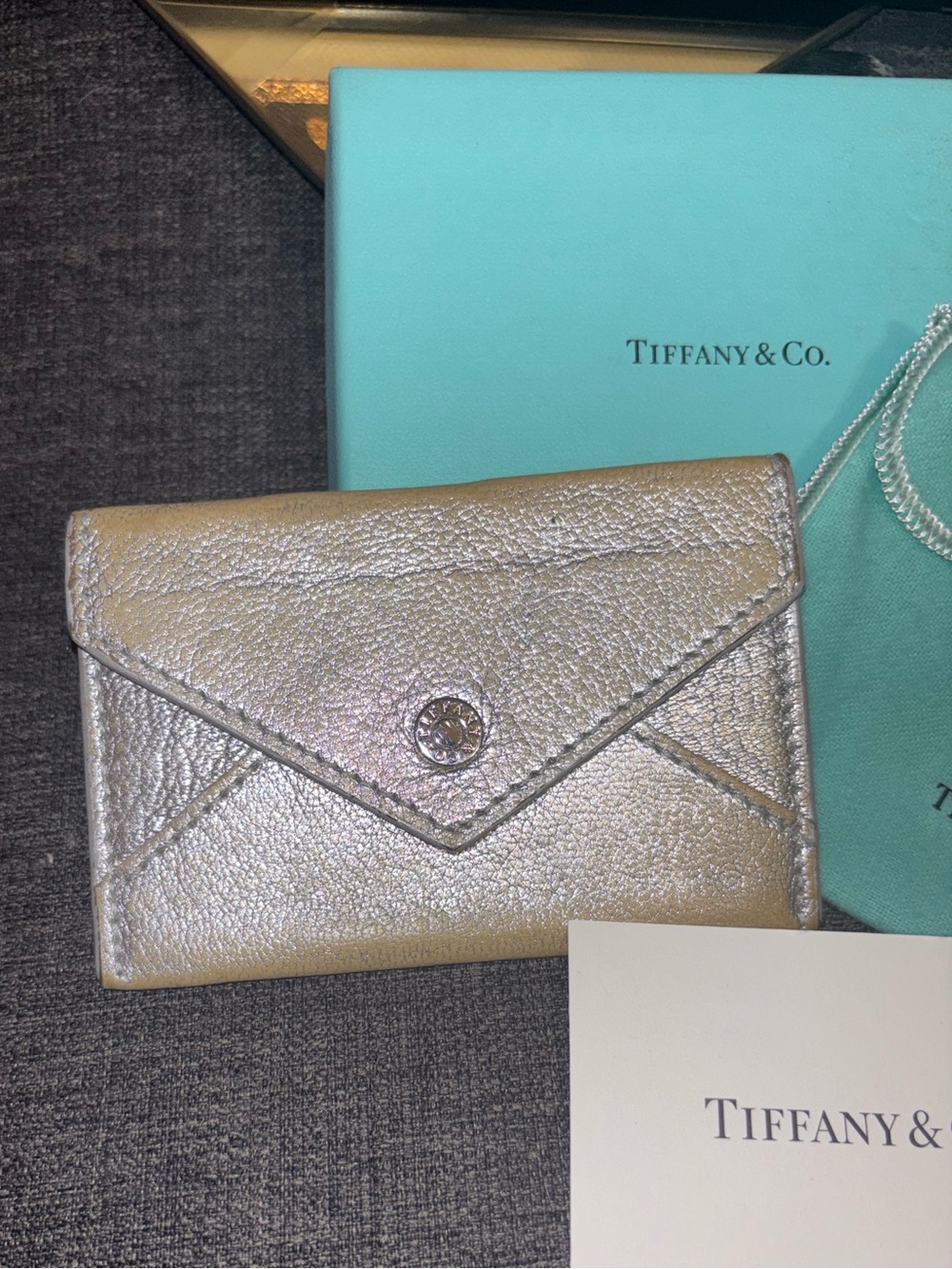 Tiffany & Co. Metallic Envelope Card Case - Silver - Picture 3 of 6